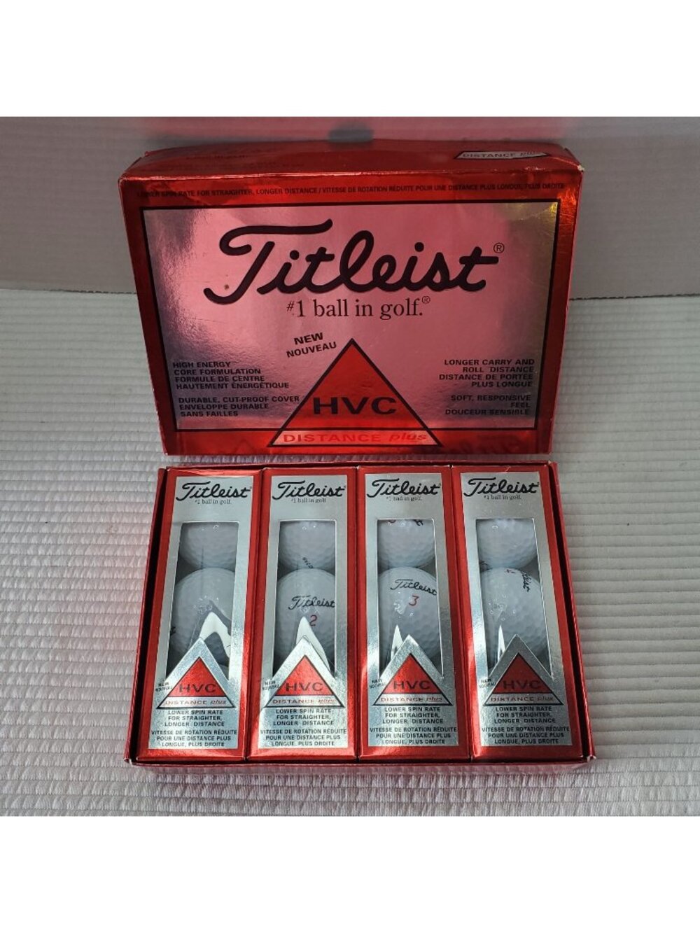 Titleist Golf Balls HVC Distance Plus 12 Balls New High Energy Core Formulation